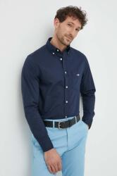 Gant pamut ing férfi, legombolt galléros, sötétkék, regular - sötétkék M - answear - 42 990 Ft