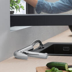 Hansgrohe Focus M42 konyhai csaptelep 160, ablak előtti szereléshez, króm 71807000 KIFUTÓ (71807000)