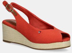 Tommy Hilfiger szandál FLAG MID WEDGE ESPAD SLINGBACK narancssárga, FW0FW08595 - piros Női 39