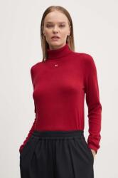 Tommy Hilfiger pulóver női, bordó, garbónyakú, DW0DW19686 - burgundia XS
