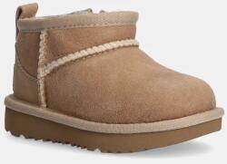 Ugg gyerek hócipő velúrból T CLASSIC ULTRA MINI bézs - bézs 30 - answear - 38 990 Ft