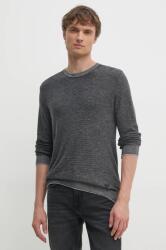 GUESS gyapjúkeverék pulóver EARLE könnyű, férfi, szürke, M4BR04. Z3H82 - szürke XXL
