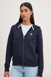 Guess Jeans felső sötétkék, női, sima, kapucnis, W4YQ03 KC811 - sötétkék M