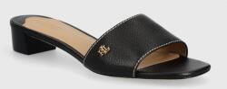 Lauren Ralph Lauren bőr papucs Fay fekete, női, magassarkú, 802925259001 - fekete Női 38