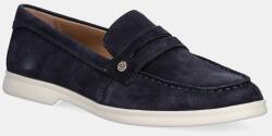 Geox velúr mokaszin D XAND 3 sötétkék, női, lapos talpú, D550ZD 00022 C4002 - sötétkék Női 36