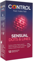 CONTROL - bordázott, pontozott óvszer (12db) - szexshop