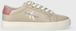Calvin Klein bőr sportcipő CLASSIC CUPSOLE LACEUP LTH WN bézs, YW0YW01269 - bézs Női 36