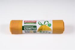 Mazzini Szemeteszsák, újrahasznosított, húzófüles, 70 l, 15 db, 64x70 cm, 18 , MAZZINI, sárga (KHK916) - iroda24