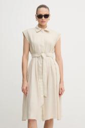 Benetton vászon ruha - bézs M - answear - 28 990 Ft