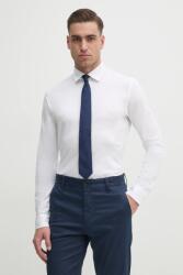 BOSS Orange pamut ing olasz galléros, fehér, slim, 50519748 - fehér M