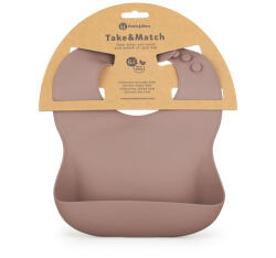 PETITEMARS PETITE&MARS Szilikon előke Take&Match Velvet Latte 6m+