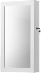 SONGMICS Fehér Tükrös Zárható Ékszertartó Szekrény Falra Szerelhető (EUZ-JBC51W) - prodis