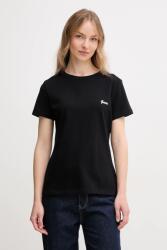 Guess pamut póló IRIS női, fekete, V5GI06 KCRZ1 - fekete XS
