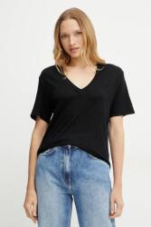 BOSS Orange vászon póló - fekete XL