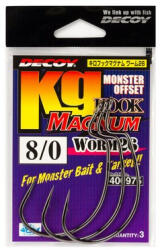 DEC Decoy Worm26 Kg Hook Magnum #8/0 Ns Black 3pcs/bag (e-jde42680)