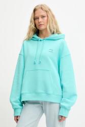 Tommy Hilfiger pamut melegítőfelső rózsaszín, nyomott mintás, kapucnis, DW0DW19414 - türkiz XS