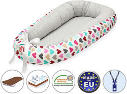 Scamp babafészek kókuszbetétes - színes szívecskés