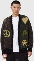 AllSaints gyapjú kardigán EMOTIVE - fekete S