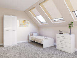  Hálószoba garnitúra Novsore 151 (Fehér)