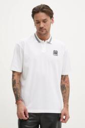 HUGO poló x RACING BULLS bézs, férfi, nyomott mintás, 50542748 - bézs M