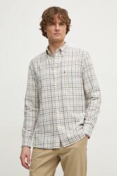 Tommy Hilfiger lenvászon ing legombolt galléros, bézs, regular, MW0MW37573 - bézs L