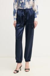 Guess nadrág NEW MARZIA női, sötétkék, magas derekú W5GB08 WG7C0 - sötétkék XS