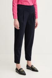United Colors of Benetton nadrág sötétkék, magas derekú cigaretta fazonú, 40FADF092 - sötétkék XS