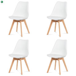 Mobiliamo 4 Db. Monza Mondern Étkezőszék Textílbőr Ülőpárnával Bükkfa Lábbal