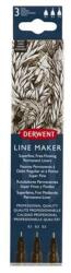Derwent Tűfilc szett, 0, 1/ 0, 3/0, 5 mm, DERWENT "Line Marker", fekete (E2305560) - tintasziget