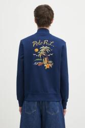 Ralph Lauren pamut melegítőfelső Long Sleeve Sweatshirt férfi, nyomott mintás, 710970280 - kék L