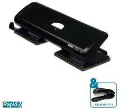 Rapid Lyukasztó, négylyukú, 20 lap, fém, RAPID "FC20/4", fekete (20922801) - mystock