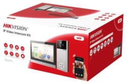 Hikvision DS-KIS613-S Egylakásos IP video-kaputelefon szett, DS-KH8380-WTE1+DS-KV6114-MWBE1+DS-KABV6114-RS (DS-KIS613-S)