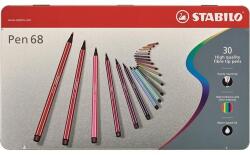 STABILO Rostirón készlet, 1 mm, fém doboz, STABILO "Pen 68", 30 különböző szín (6830-6)