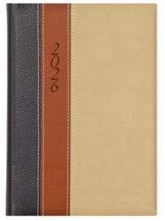 TopTimer Naptár, tervező, A5, napi, TOPTIMER "Fashion", antracit-barna-bézs (23T021F-317) - nyomtassingyen