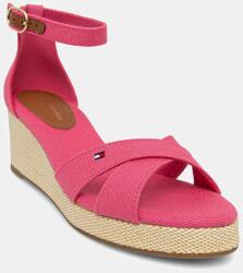 Tommy Hilfiger szandál FLAG CRISS-CROS MID WEDGE ESPAD - rózsaszín Női 39