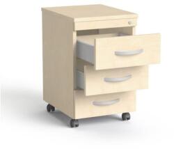 MAYAH Görgős konténer, 3 fiókos, MAYAH "Freedom SV-18", juhar (SV-18/IBXK18J) - nyomtassingyen