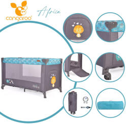 Cangaroo Africa 1 szintes utazóágy 14 kg türkíz
