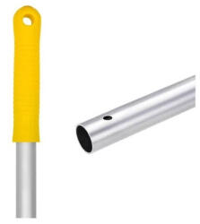 Selmop Felmosónyél alumínium csiszolt 130 cm pattintós_A130Y sárga véggel - vegyesbolt