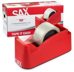 Sax Csomagolószalag adagoló, asztali, csomagolószalaggal, SAX "729", piros (7571120000) - tonerpiac