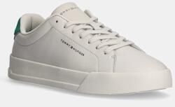 Tommy Hilfiger bőr sportcipő TH COURT LTH DETAIL ESS - bézs Férfi 44