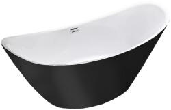  Flow szabadon álló fürdőkád fekete - 170 X 75 cm (VTLE3438470655)