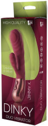  Dinky Jimmy K. Duo - akkus, csiklókaros vibrátor (piros) - erotikasziget