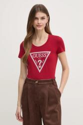 Guess t-shirt női, bordó, W5RI11 J1314 - burgundia XS