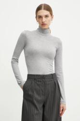 GUESS pulóver ANITA könnyű, női, szürke, félgarbó nyakú, W4BP14 KCGM2 - szürke XL