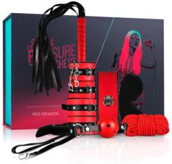  Secret Pleasure Chest - haladó BDSM készlet - 10 részes (piros) - erotikashow