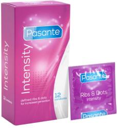 Pasante - bordázott, pontozott óvszer (12db) - erotikashow