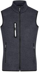Daiber Vesta din fleece tricotat de bărbați JN774 - Gri închis prespălat / argintiu | 2XL (JN774-1757320)