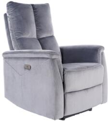 SIGNAL MEBLE NEPTUN VELVET relaxációs fotel | szürke (NEPTUNVSZ)