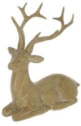  Dekoráció szarvas fekvő poly 9x4x9cm barna (C06-233675-4)