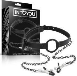 INTOYOU - szájpecek bimbócsipesszel (fekete) - shop